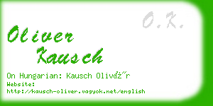 oliver kausch business card